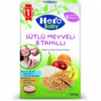 HERO BABY SÜTLÜ 8 TAHILLI MEYV.200GR 599105